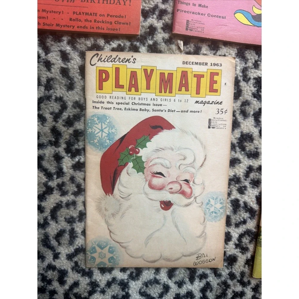 VTG Lot of 8 Children's Playmate Magazines 1962-65 Puzzles Great Pics Ephemera